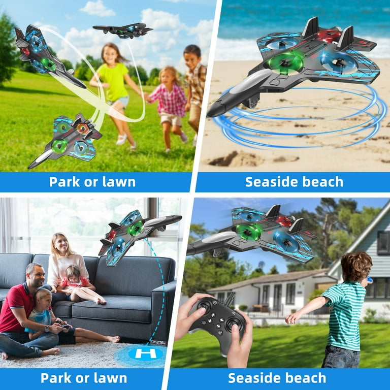 LED RC Fighter Jet Plane – Rechargeable & Remote Control